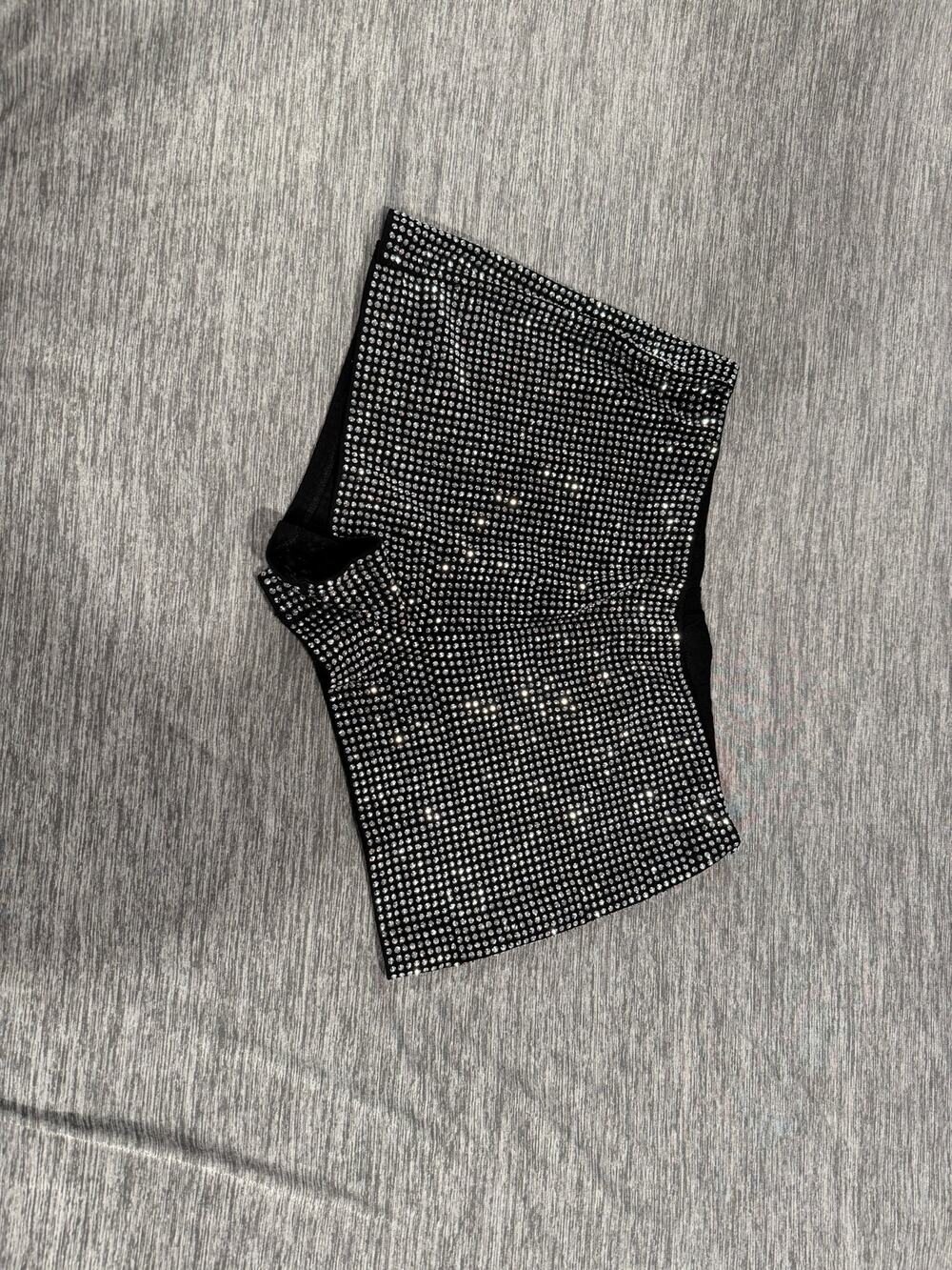 Sparkly black shorts